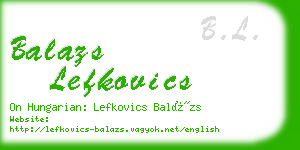 balazs lefkovics business card